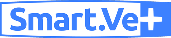 Smart Vet logo blue and white